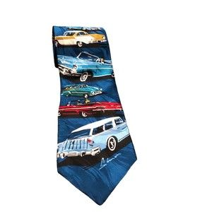 Chevrolet Cars of the 50s Commemorative Tie; 100% Silk Necktie by RM Style sig